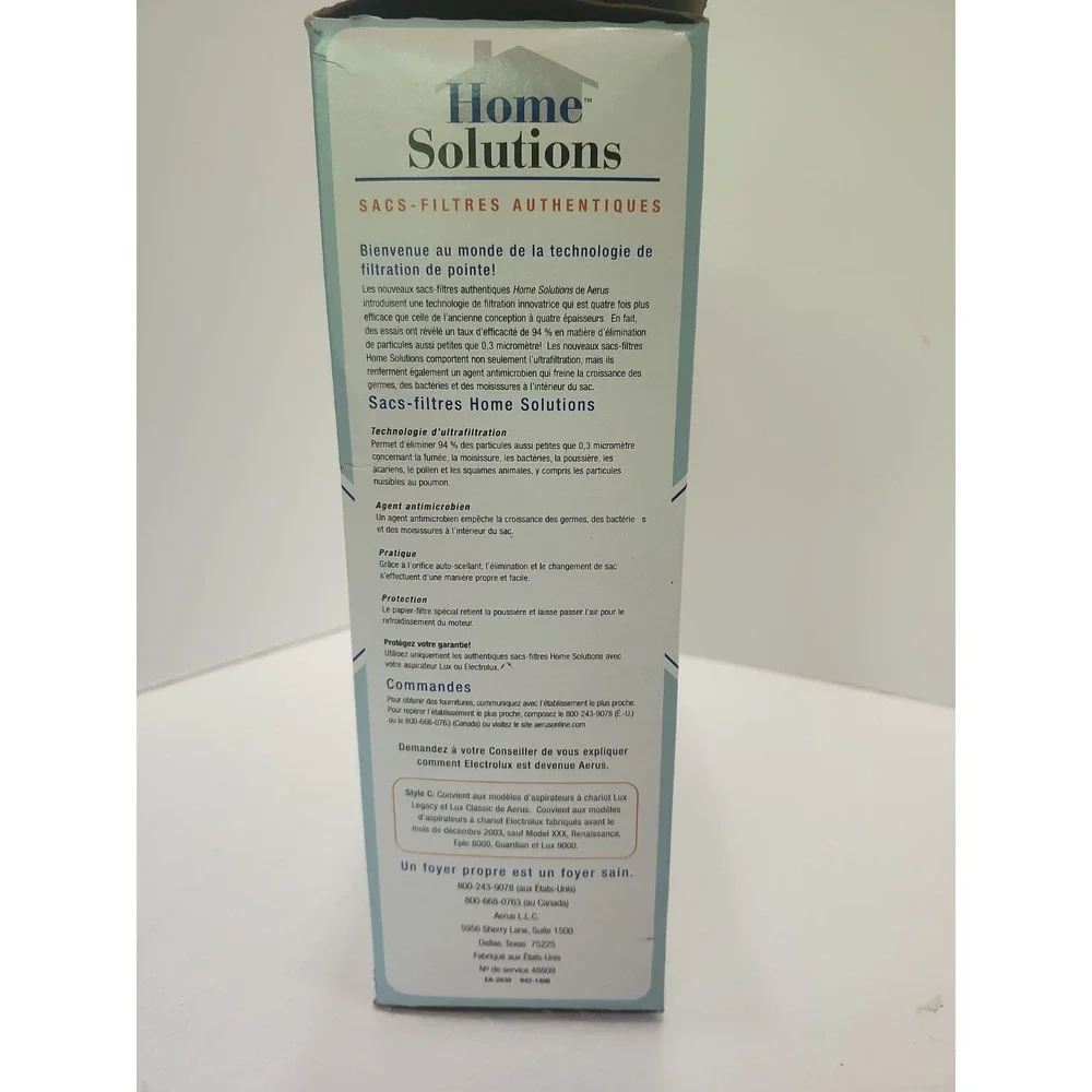 Home Solutions Vacuum Bags Style C Electrolux & Lux Products 4 Bags